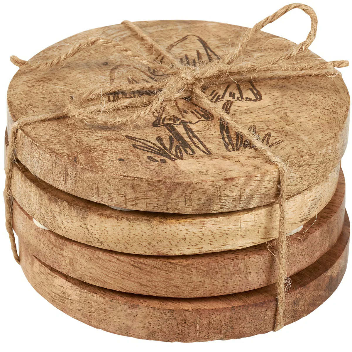 Mushrooms Wood Coaster Set of 4 - Image 5
