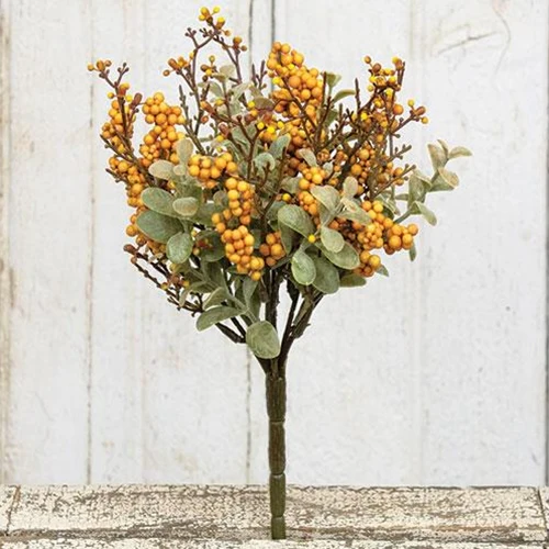 Mustard Pebble Creek 10" Faux Spray