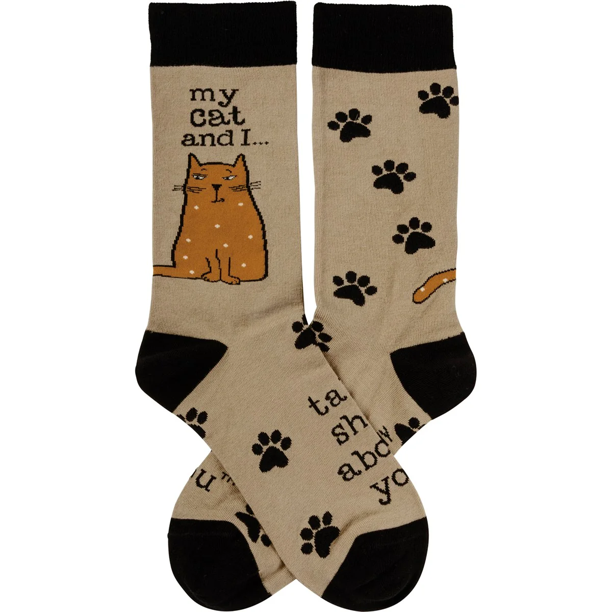 💙 My Cat And I Talk About You Unisex Fun Socks