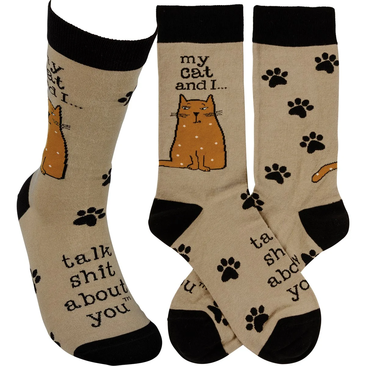 💙 My Cat And I Talk About You Unisex Fun Socks - Image 2