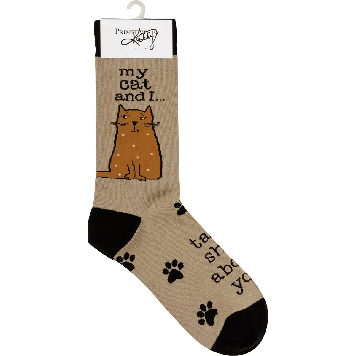 💙 My Cat And I Talk About You Unisex Fun Socks - Image 4