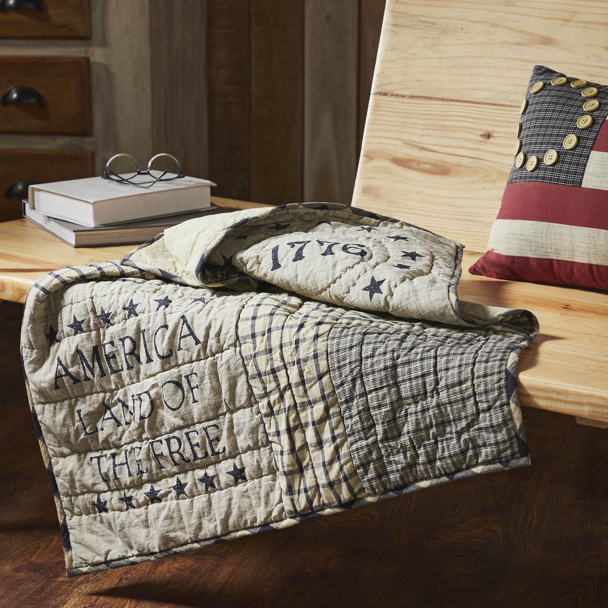 My Country 1776 Americana Quilted Lap Throw