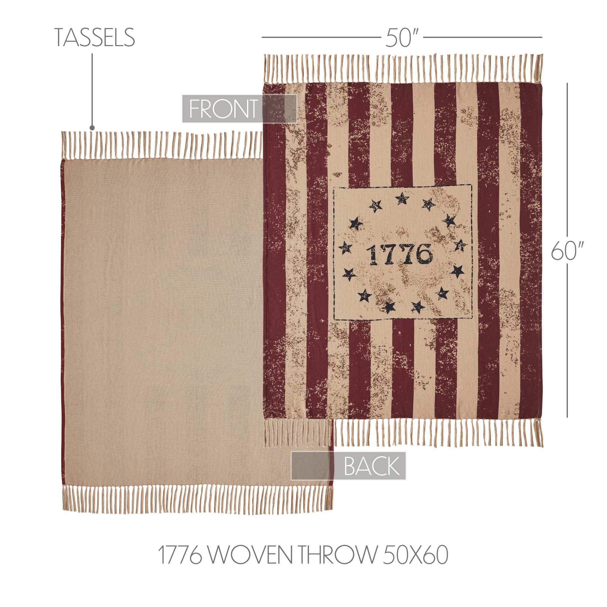 My Country 1776 Woven Throw 50" x 60" - Image 3