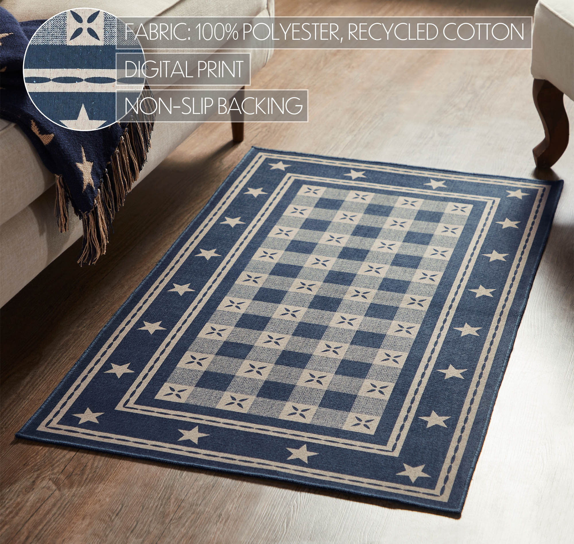 My Country Indoor/Outdoor 48" Rectangle Rug - Image 3