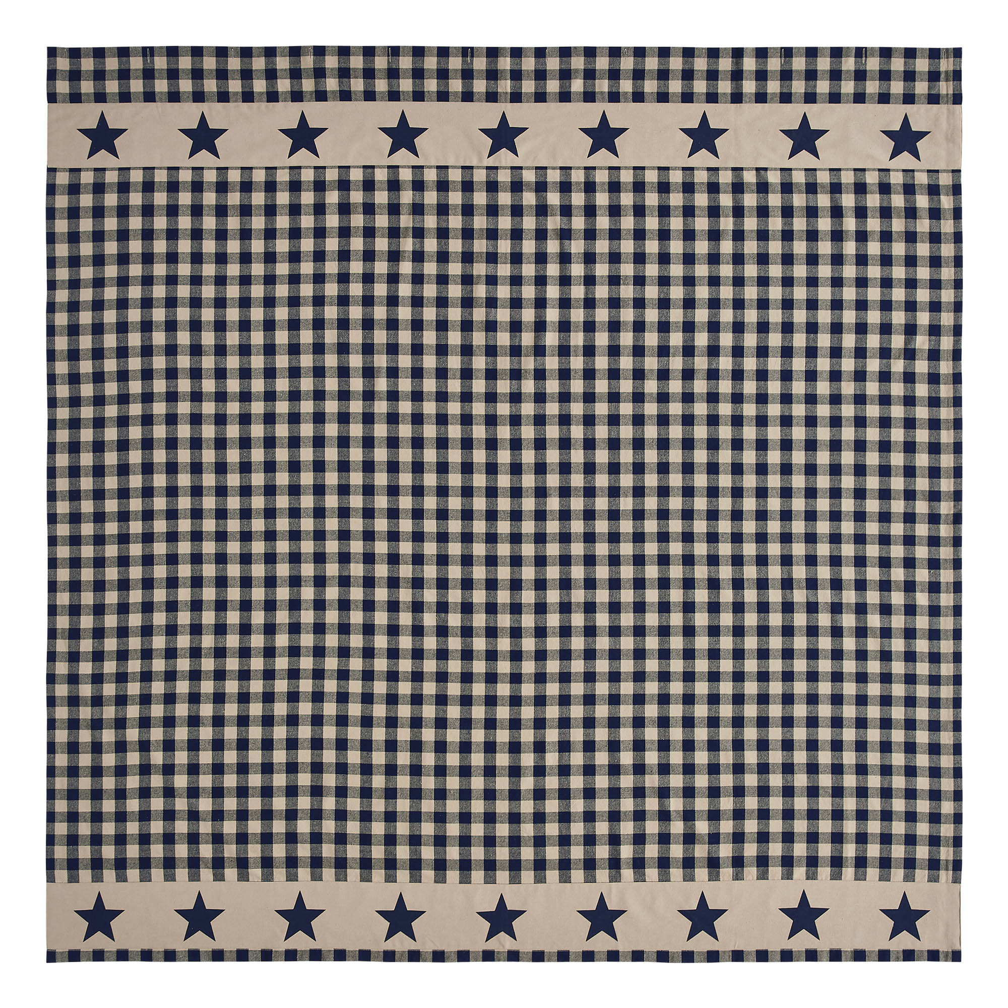 My Country Navy and Tan Shower Curtain 72" x 72" - Image 6