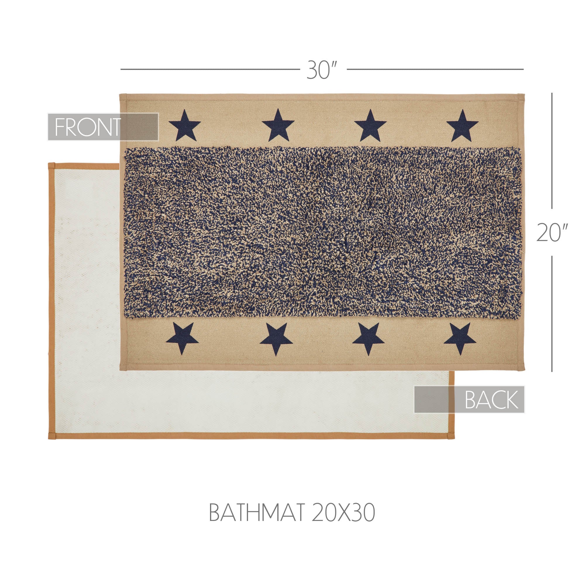 My Country Navy Blue Stars Bathmat 20" x 30" - Image 6