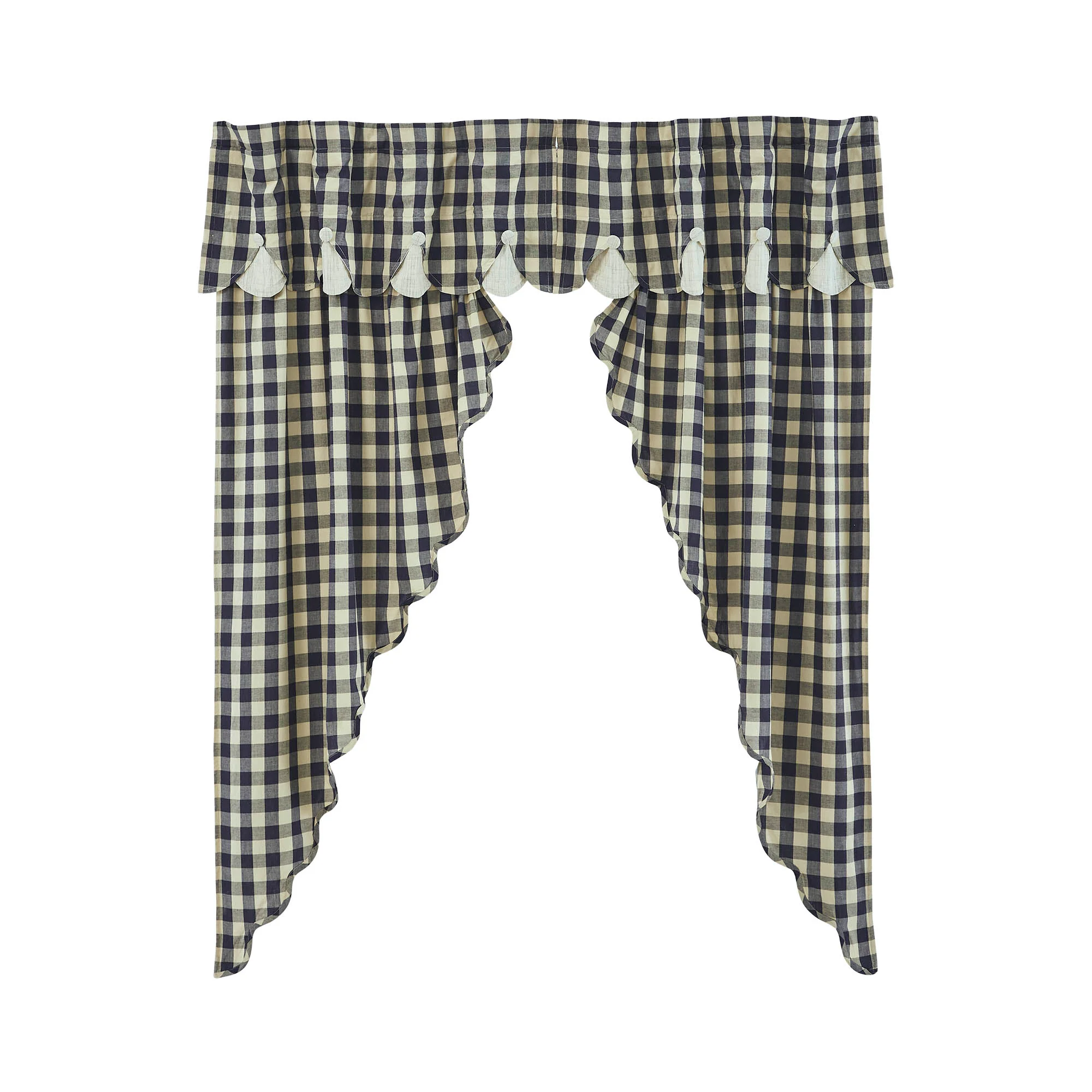 My Country Scalloped Layered Prairie Short Panel Set of 2 - Image 2