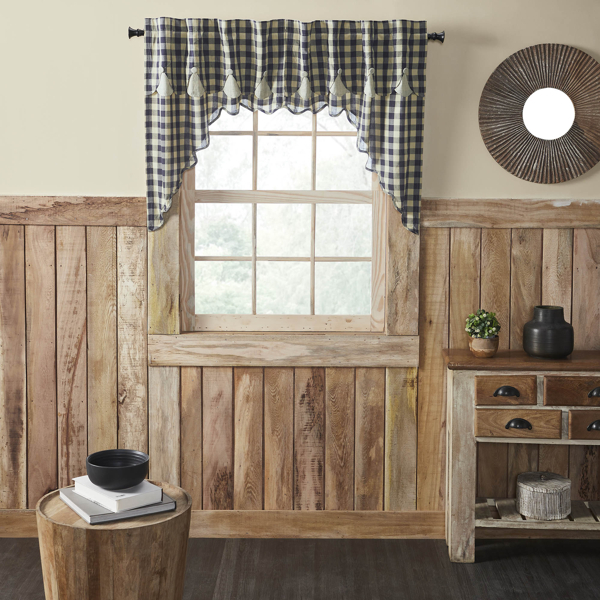 My Country Scalloped Layered Swag Set of 2