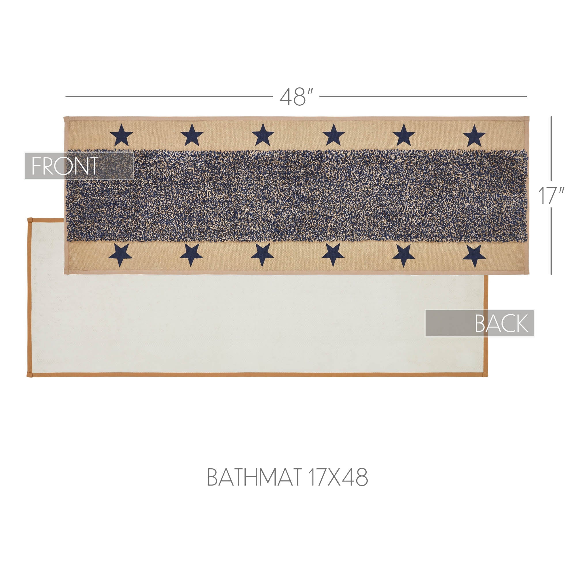 My Country Star Bathmat 48" Navy and Khaki - Image 4