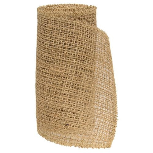 ๐ Natural Burlap Ribbon 6" W x 5 Yards