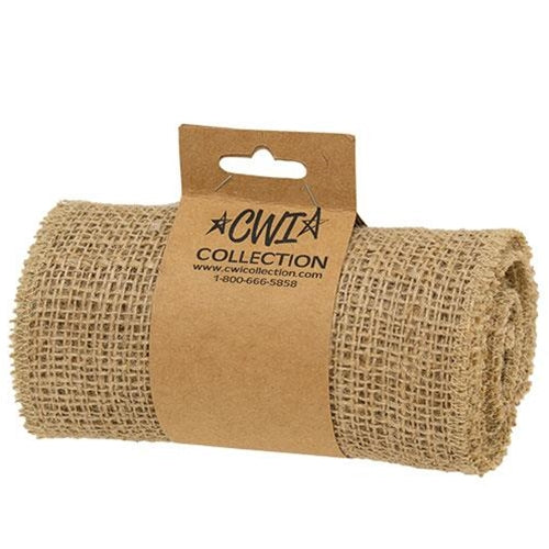 ๐ Natural Burlap Ribbon 6" W x 5 Yards - Image 2