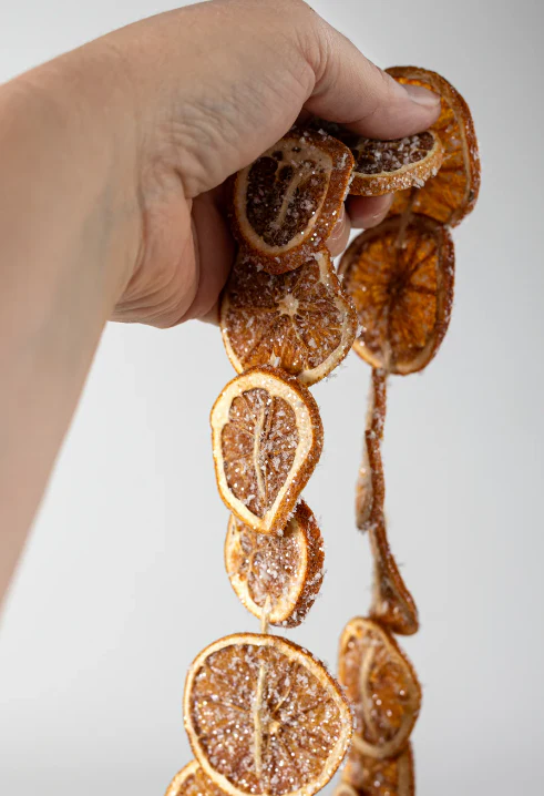 💙 Natural Dried Orange Slices 72" Garland - Image 4