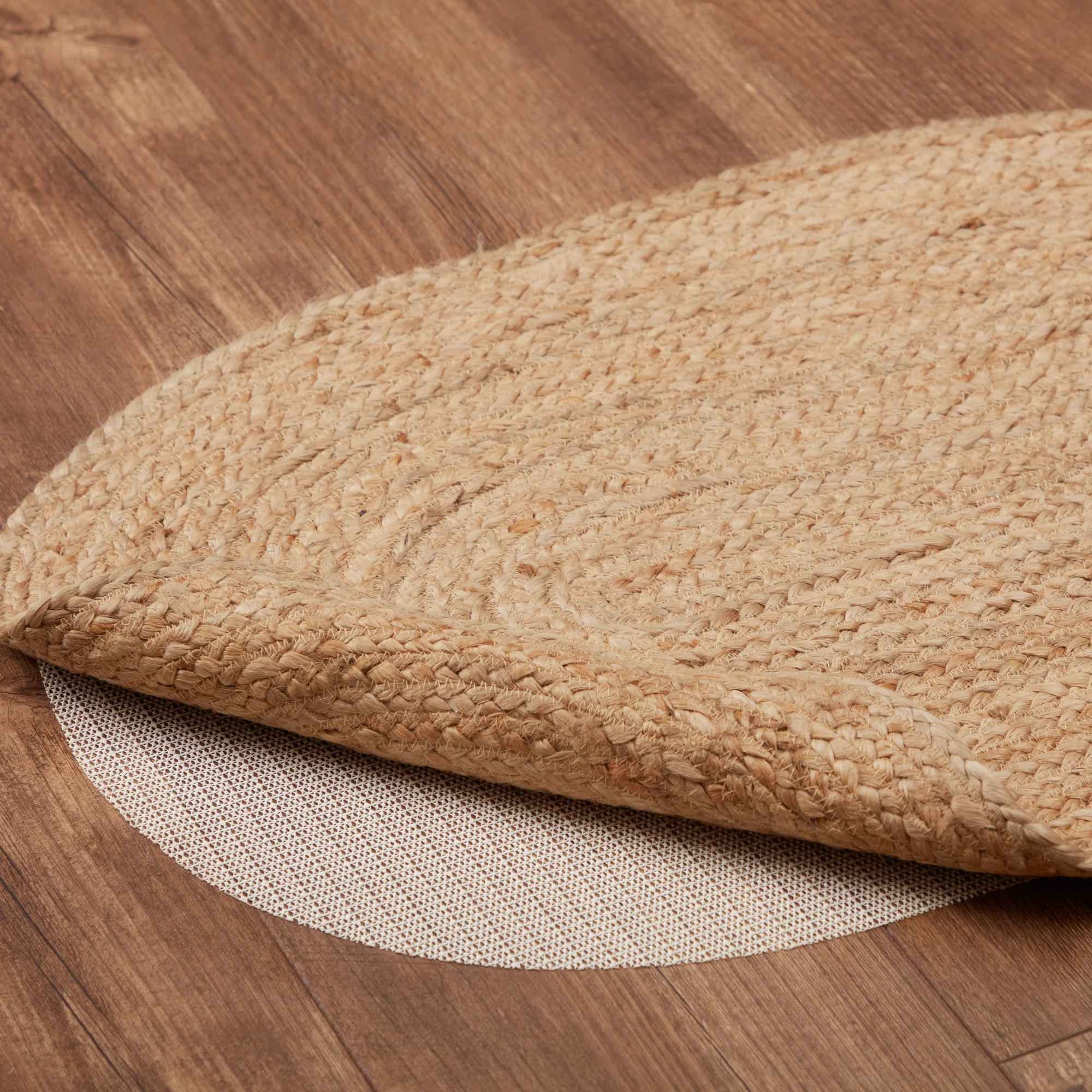 Natural Jute Rug Oval with Pad 20'' x 30'' - Image 4