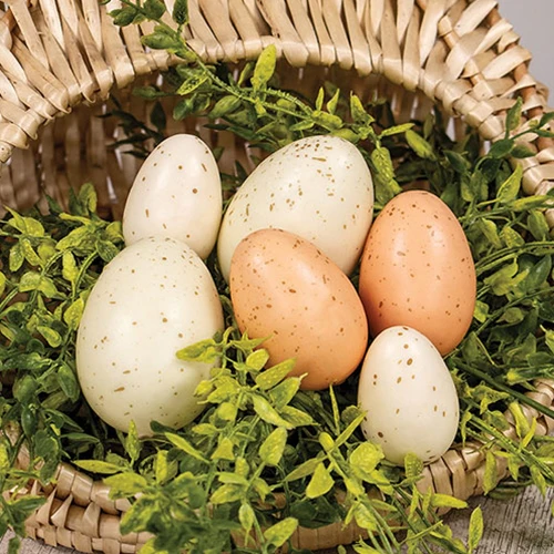 Natural Speckled Eggs in Bag Set of 6 - Image 2