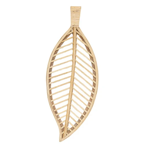 Natural Wood Laurel Leaf Wall Hanger 20.5"
