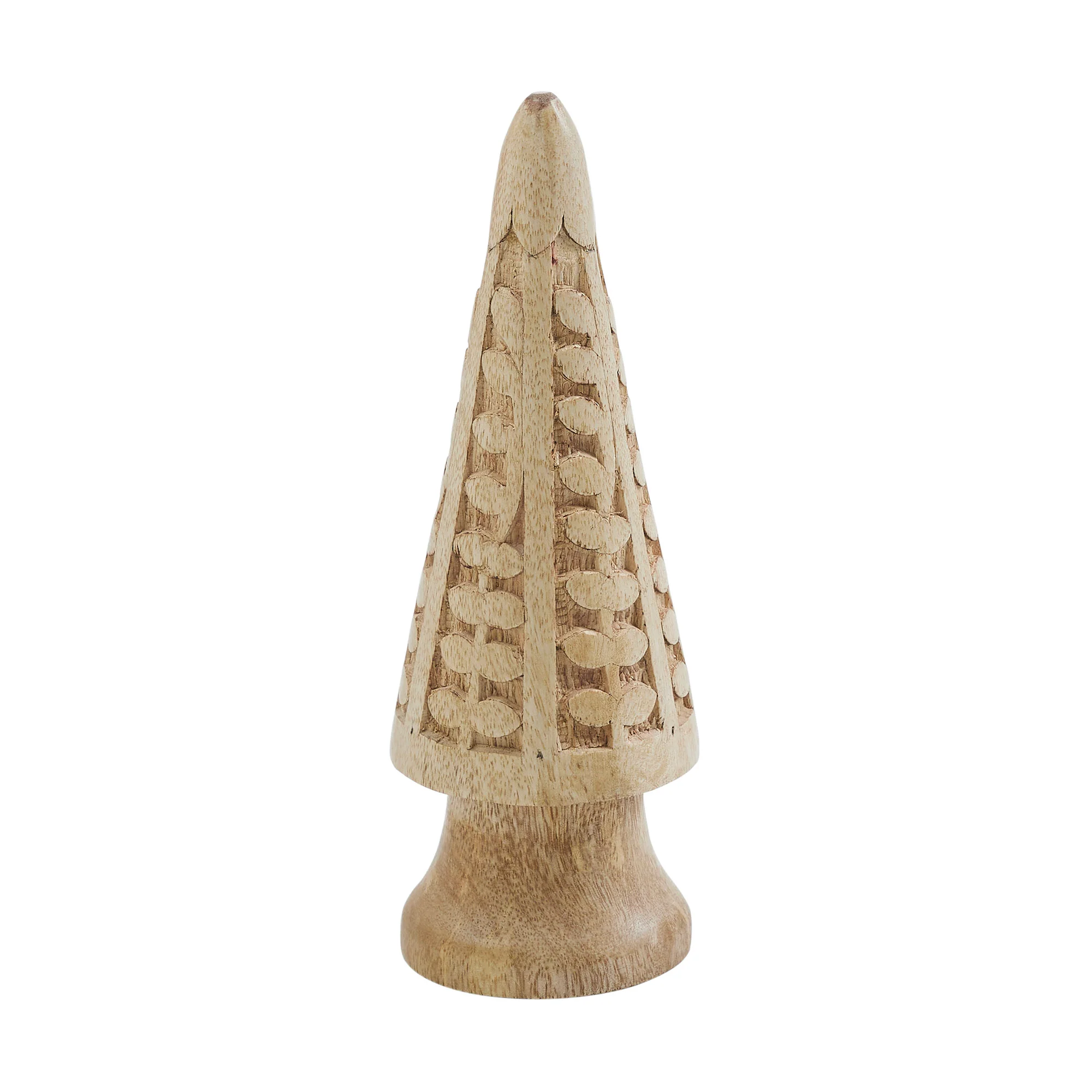 Natural Wooden Carved Cone 8.25" Tree - Image 2