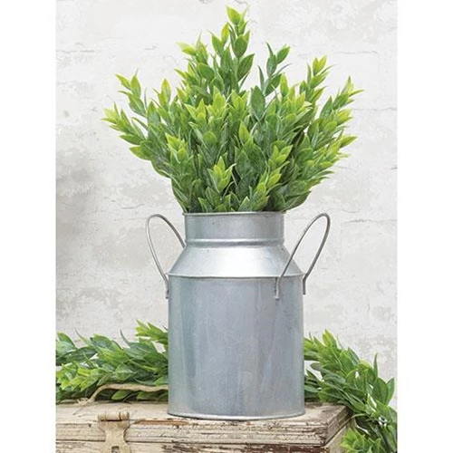 ๐ Natural Zinc Milk Can 7.25" H