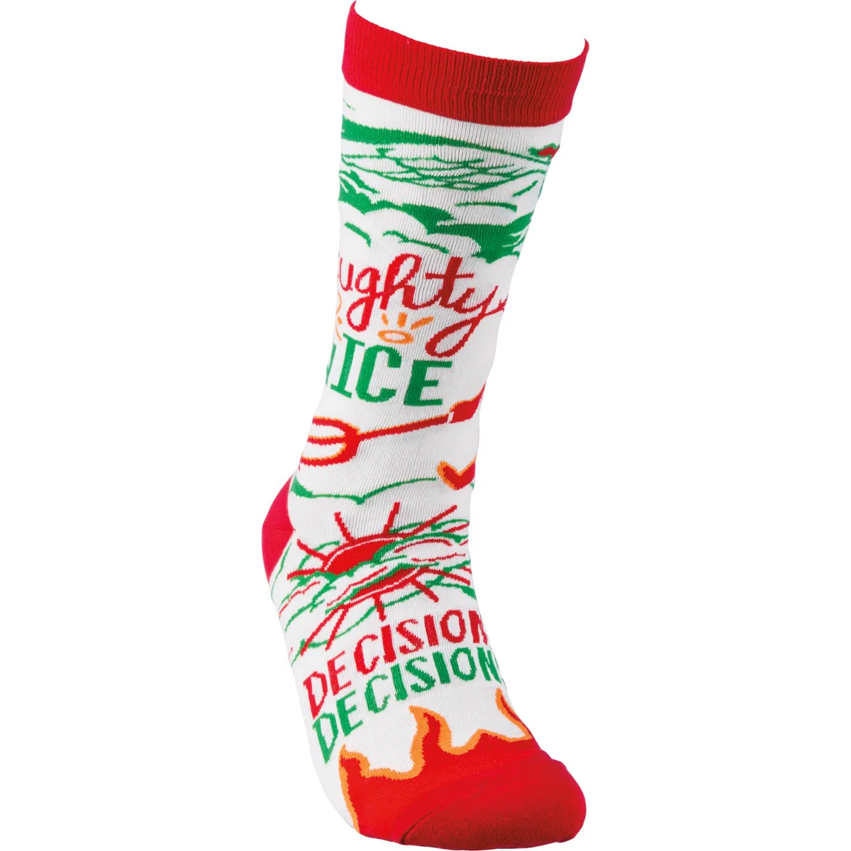 Naughty Or Nice Decisions Decisions Christmas Novelty Socks - Image 2