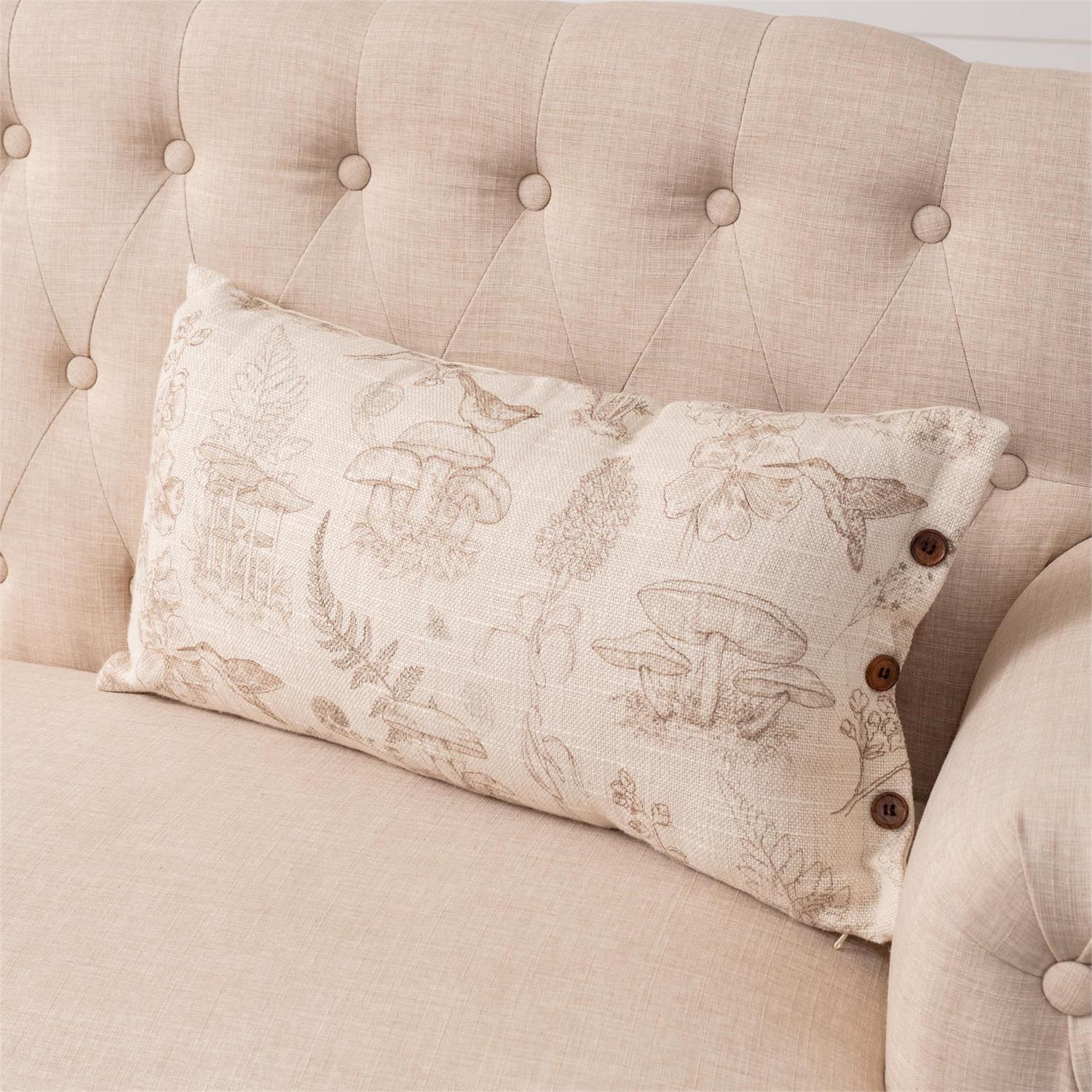 Neutral Mushroom 24" Accent Pillow