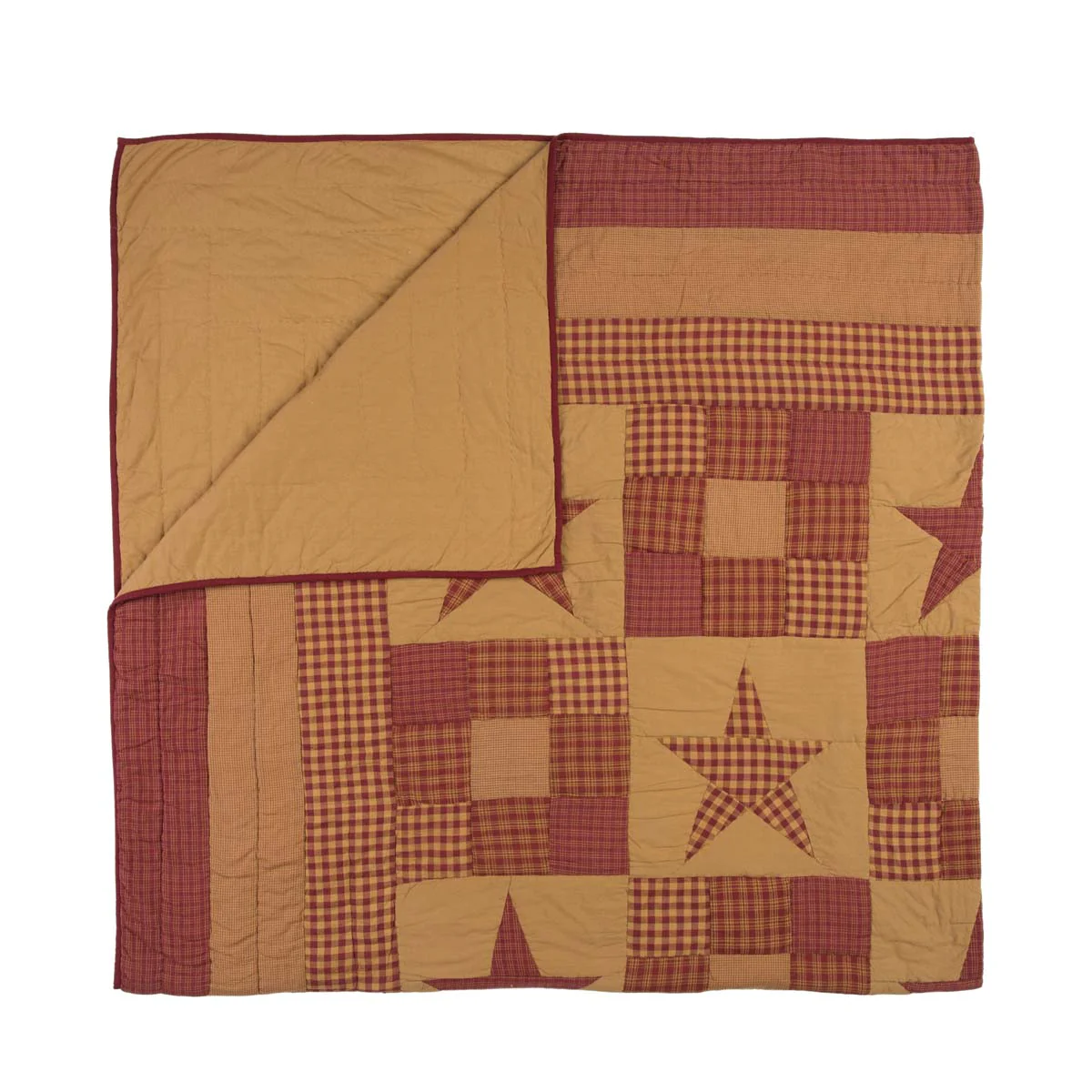 Ninepatch Star King Quilt 105" L x 95" W - Image 3