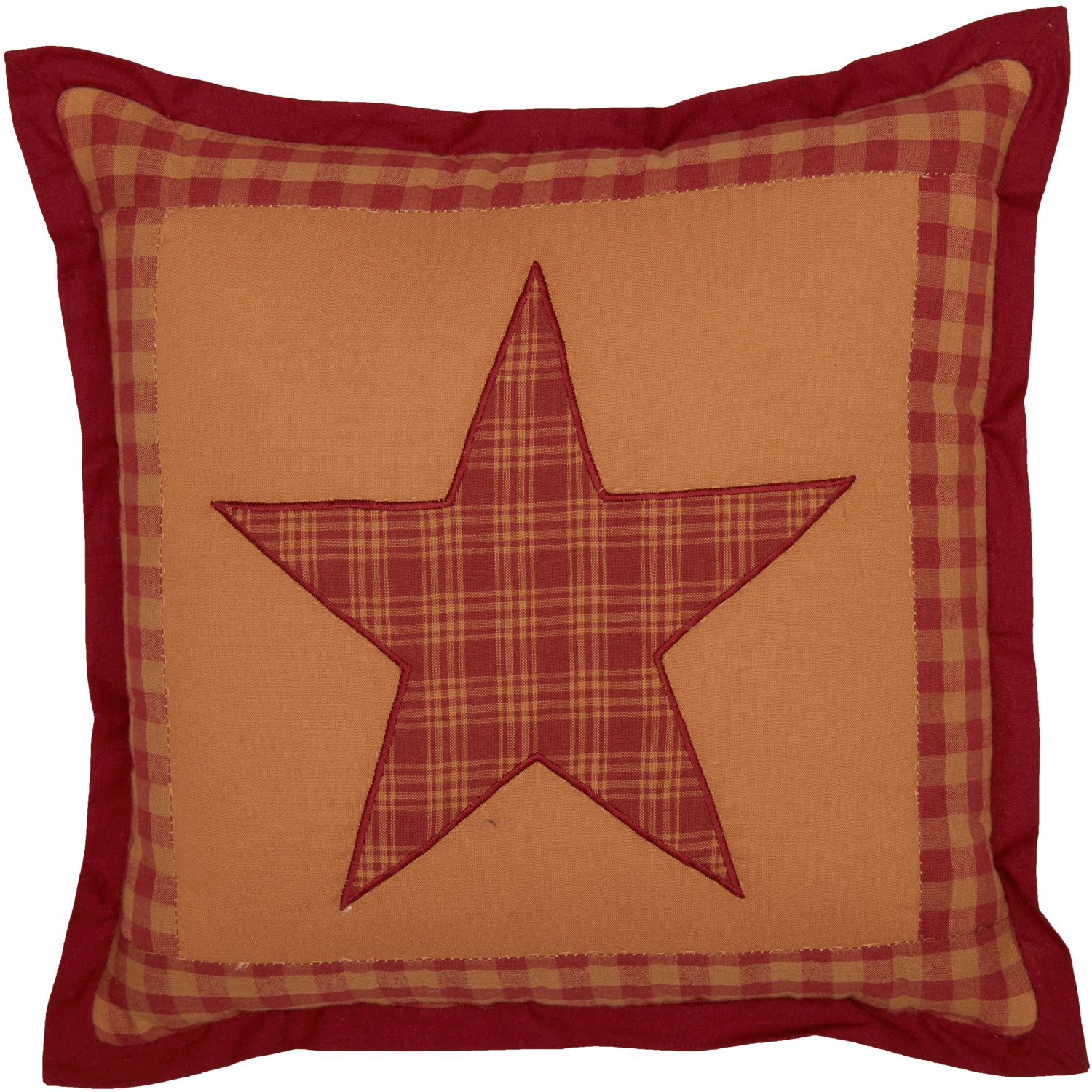 Ninepatch Star Quilted 12" Throw Pillow - Image 2