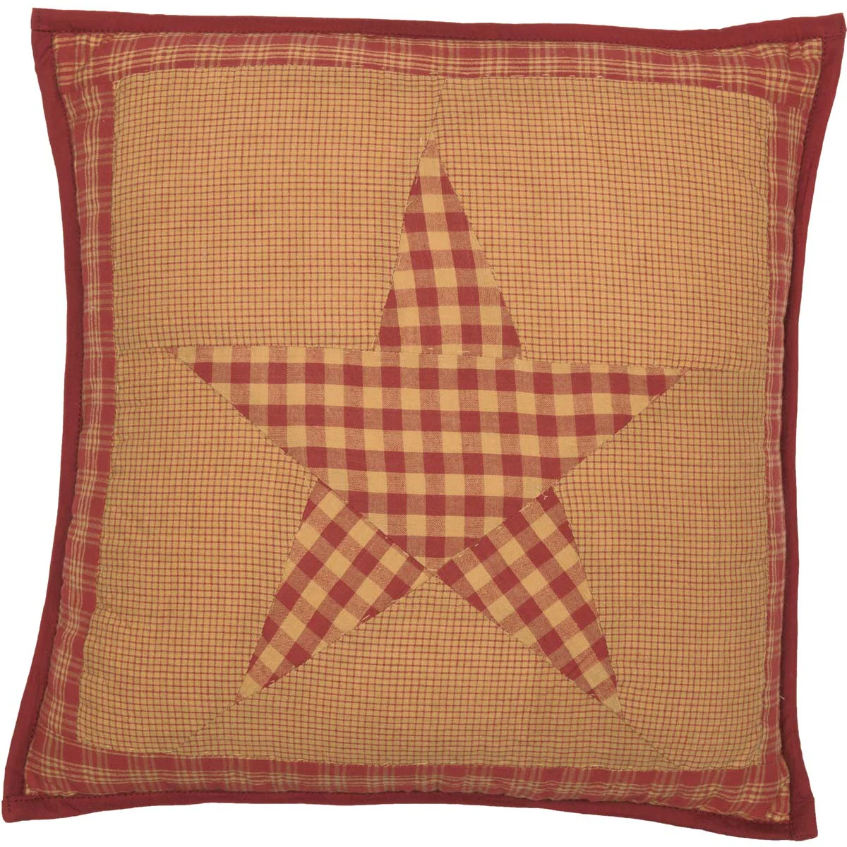 Ninepatch Star Quilted 16" Throw Pillow - Image 2