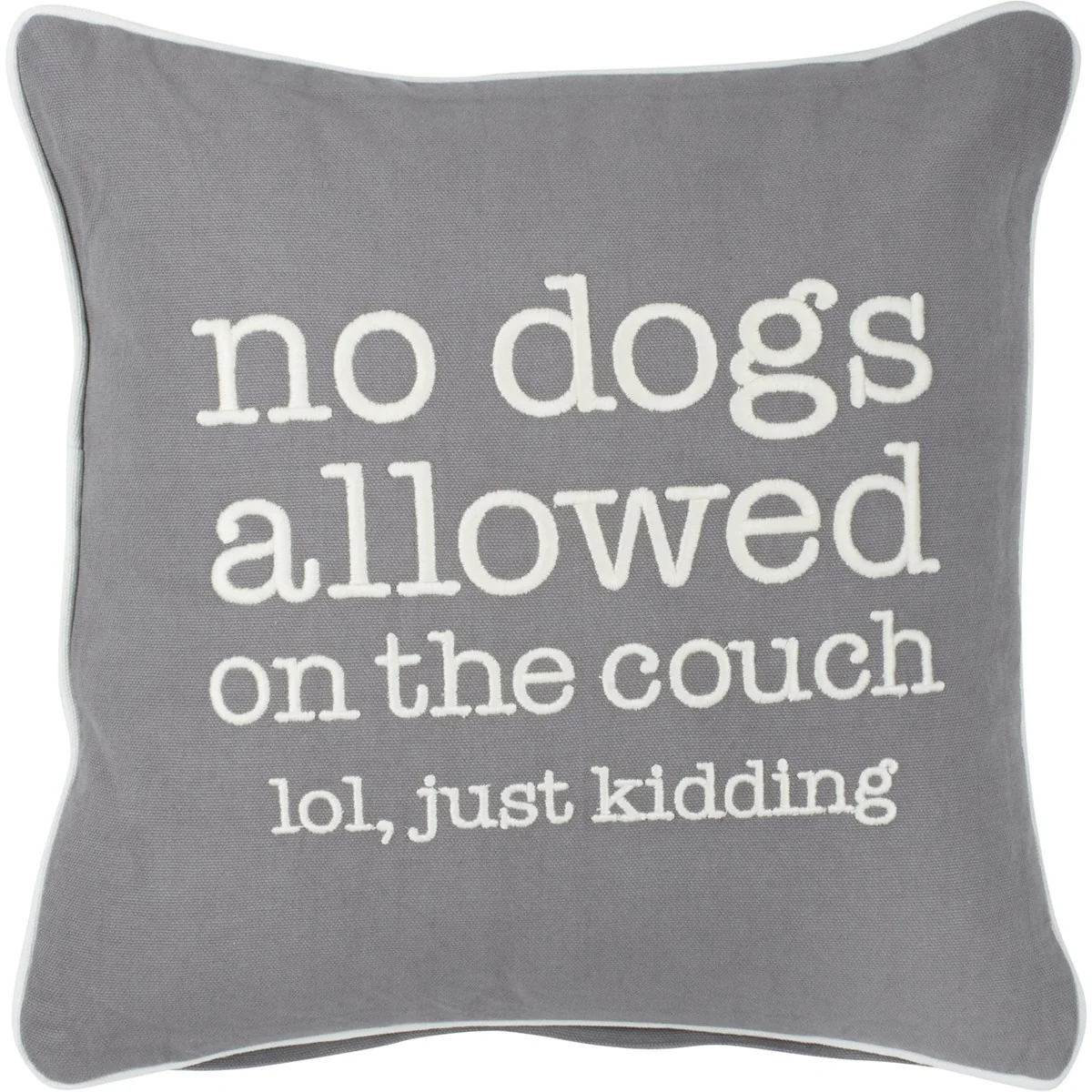 No Dogs Allowed On The Couch, Just Kidding 12" Accent Pillow