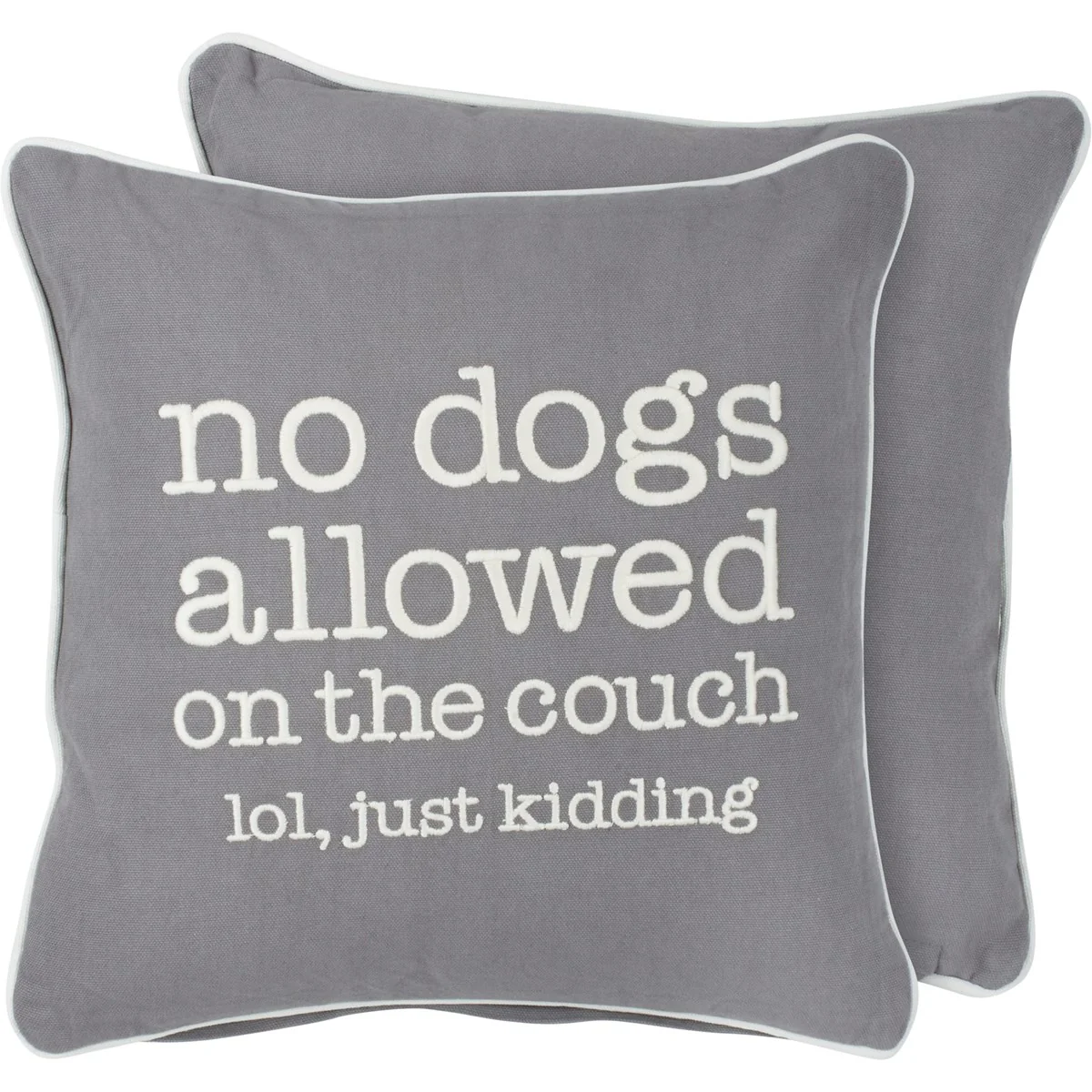 No Dogs Allowed On The Couch, Just Kidding 12" Accent Pillow - Image 2