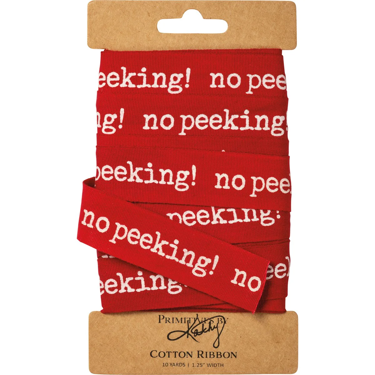 No Peeking 10 yards Christmas Ribbon