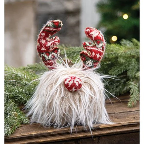 Nordic Sweater Shaggy Gnome Antler Ball