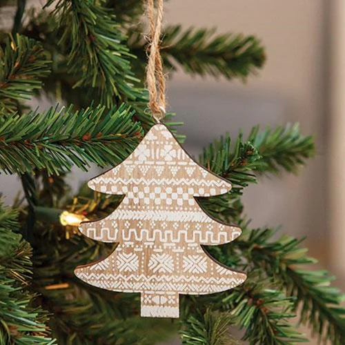 π Nordic Tree Wood Ornament - Image 2