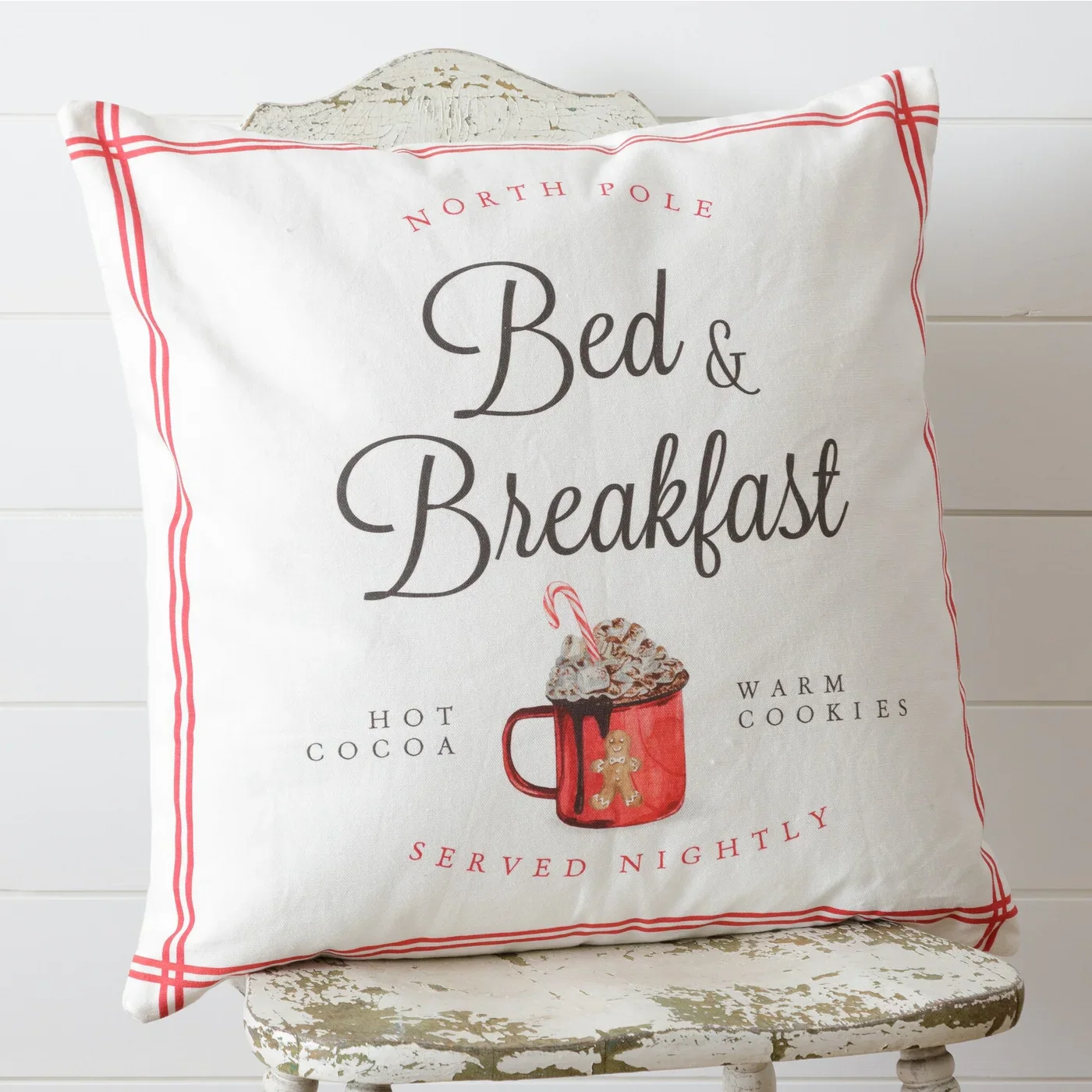 North Pole Bed And Breakfast 20" Throw Pillow - Image 2
