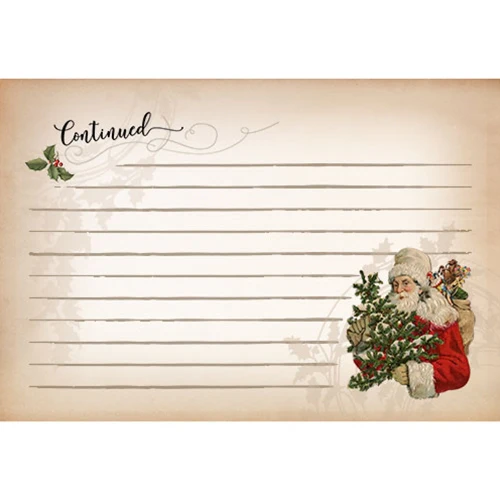 ๐ Nostalgic Santa A Favorite Christmas Recipe Cards 4"x6" Set of 24 - Image 2