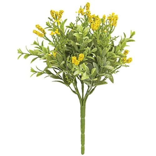 Nottingham Yellow Berry 11" Faux Foliage Bush