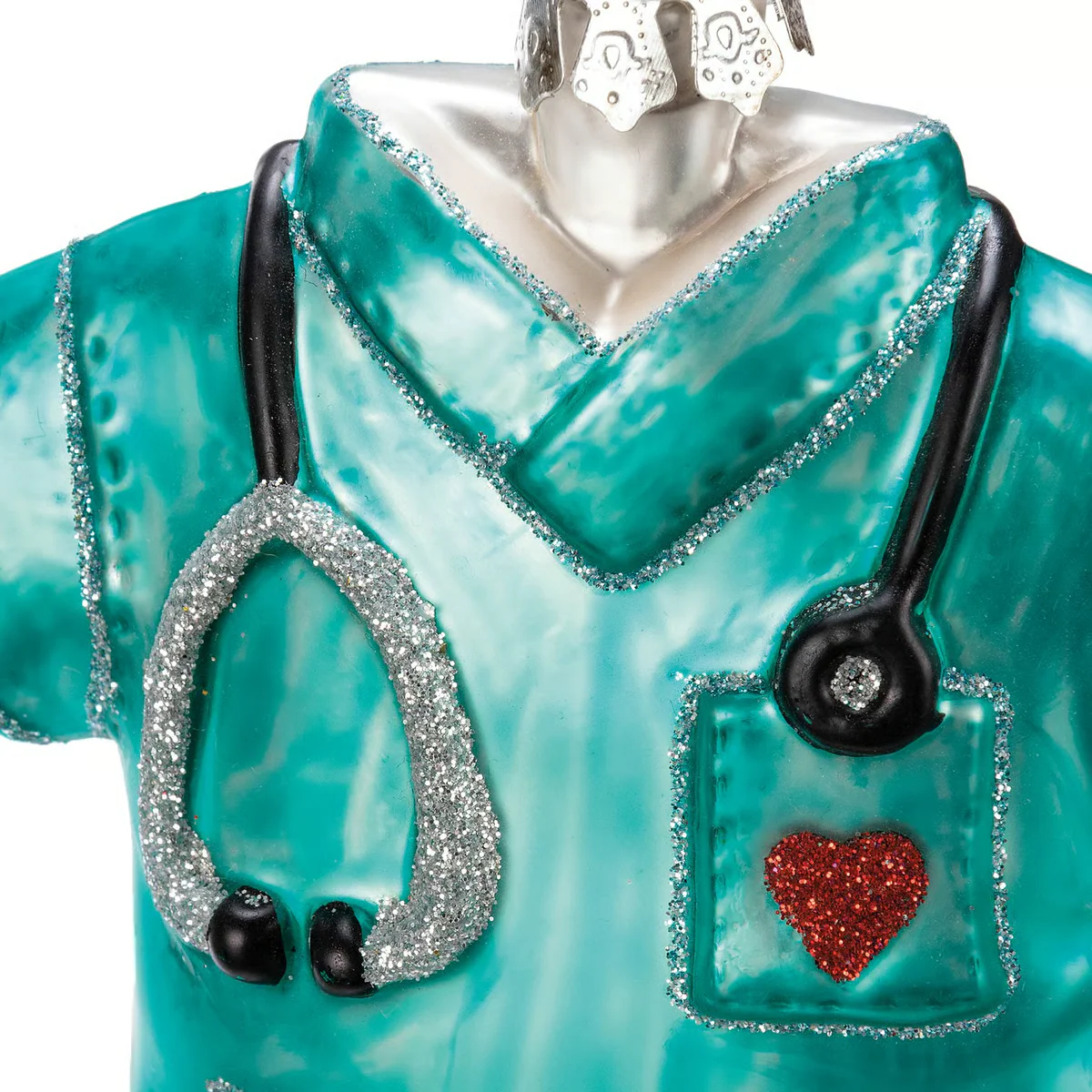 Nurse Scrubs Glass Ornament - Image 6