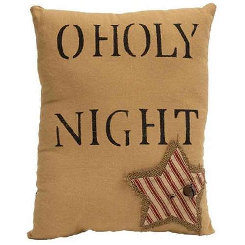 O Holy Night Star Primitive Mini Decorative Pillow