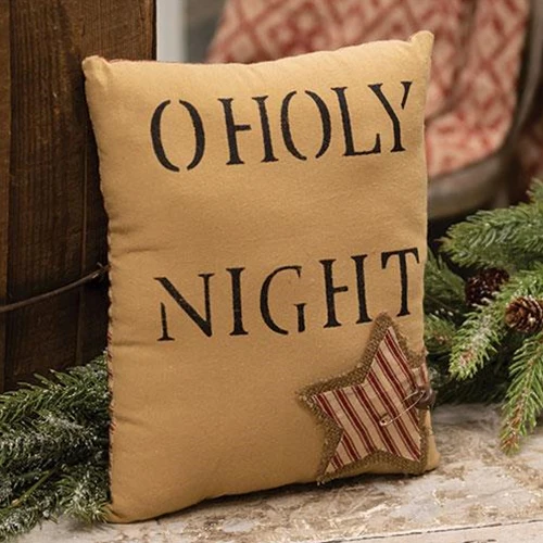 O Holy Night Star Primitive Mini Decorative Pillow - Image 2