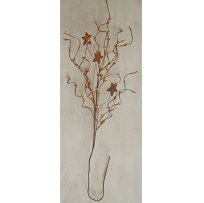 Old Gold Pip Berries & Rusty Star 24" Spray