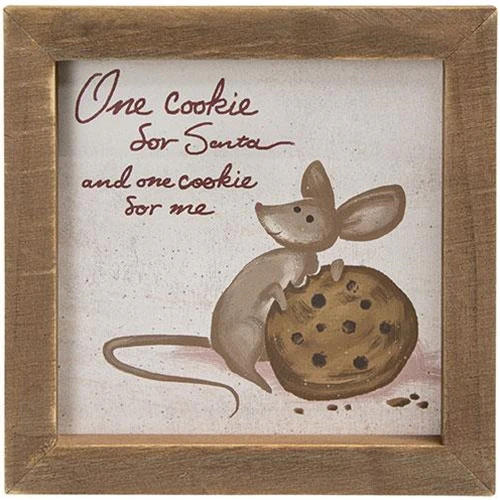 One Cookie For Santa and One For Me 6.75" Framed Sign - Image 2