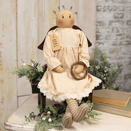 Opal Angel Fabric Primitive Doll - Image 2