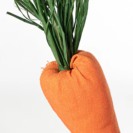 Orange and Black White Buffalo Check Fabric Carrot 22" Pick - Image 2
