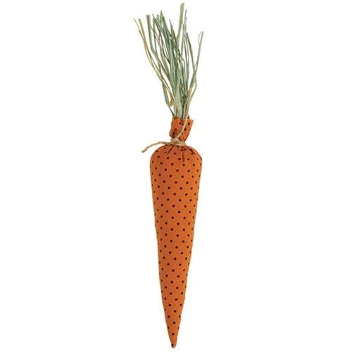 Orange & Black Polka Dot & Buffalo Check Carrots Set of 2 - Image 2