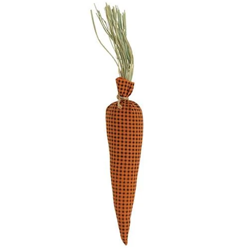 Orange & Black Polka Dot & Buffalo Check Carrots Set of 2 - Image 3