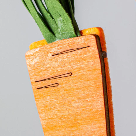 Orange Carrot Felt and Wooden Cutout 12" Pick - Image 2