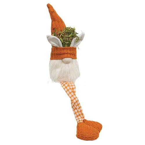 Orange Hat Bunny Gnome Dangle Leg Figure - Image 2