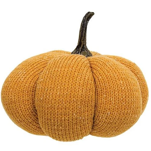 Orange Knit Pumpkin Large 8" H - Image 2