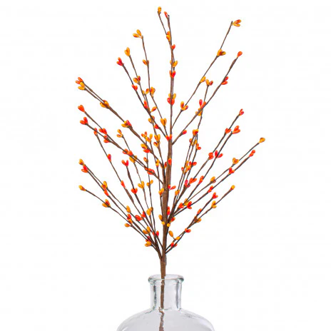 Orange & Mustard Pip 22" Faux Spray