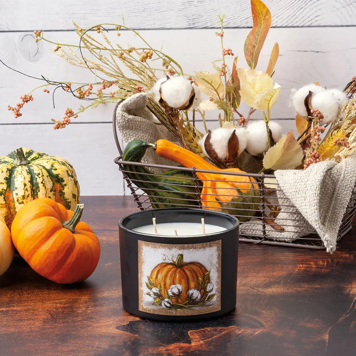 Orange Pumpkin 14 oz Jar Candle Pumpkin Spice Scent - Image 2