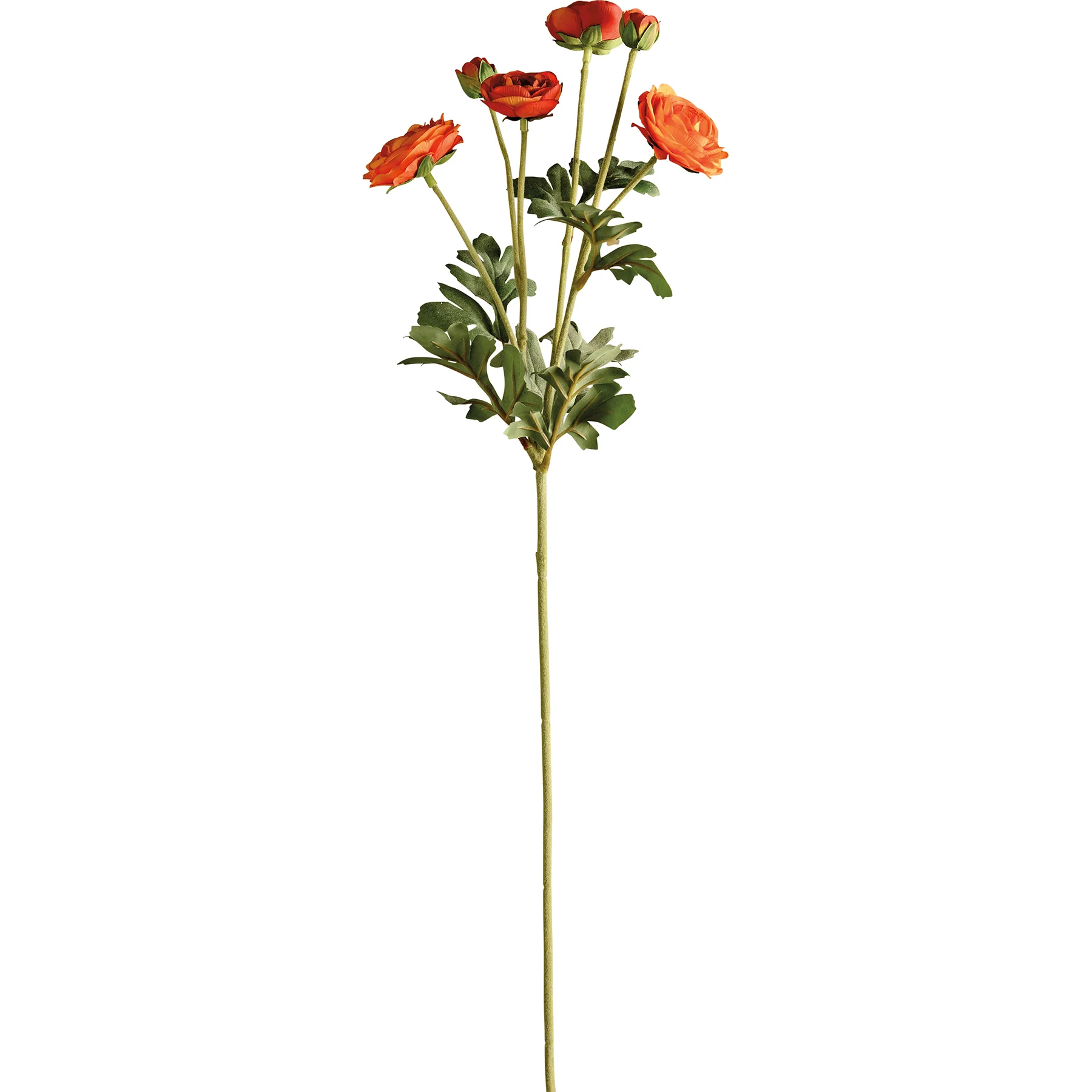๐ Orange Ranunculus 26" Faux Floral Stem