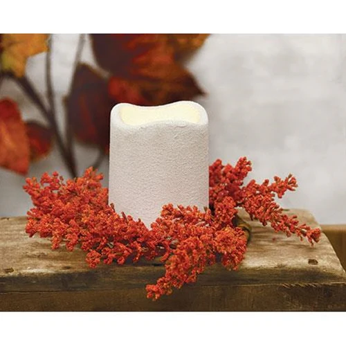 Orange Sallowthorn 6" Small Faux Floral Ring - Image 2
